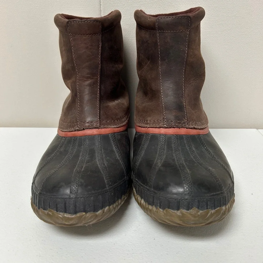 Sorel Cheyanne Premium Brown Winter Duck Toe Waterproof Boot Mens Size 10.5